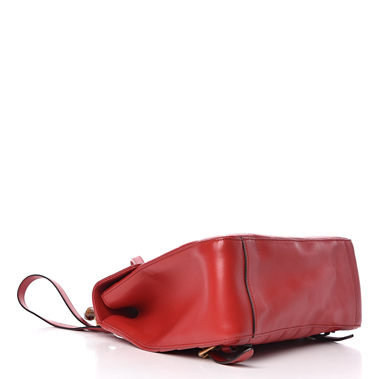 Gucci Calfskin Bamboo Trapuntata Queen Margaret Backpack Hibiscus Red 4 of 12