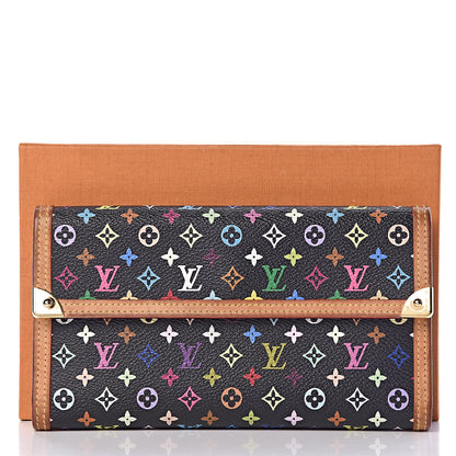 Louis Vuitton Monogram Multicolor Porte Tresor International Wallet Black 12 of 12