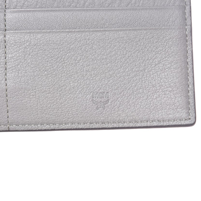 MCM Calfskin Signature Monogram Klara Flap Wallet Grey 6 of 7