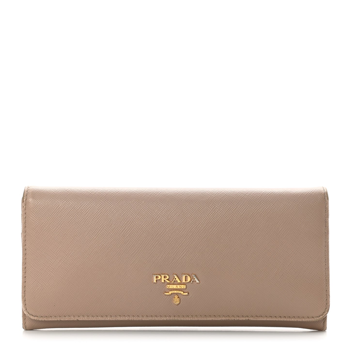 Saffiano Metal Continental Flap Wallet Cammeo