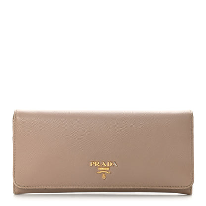 Prada Saffiano Metal Continental Flap Wallet Cammeo 1 of 17