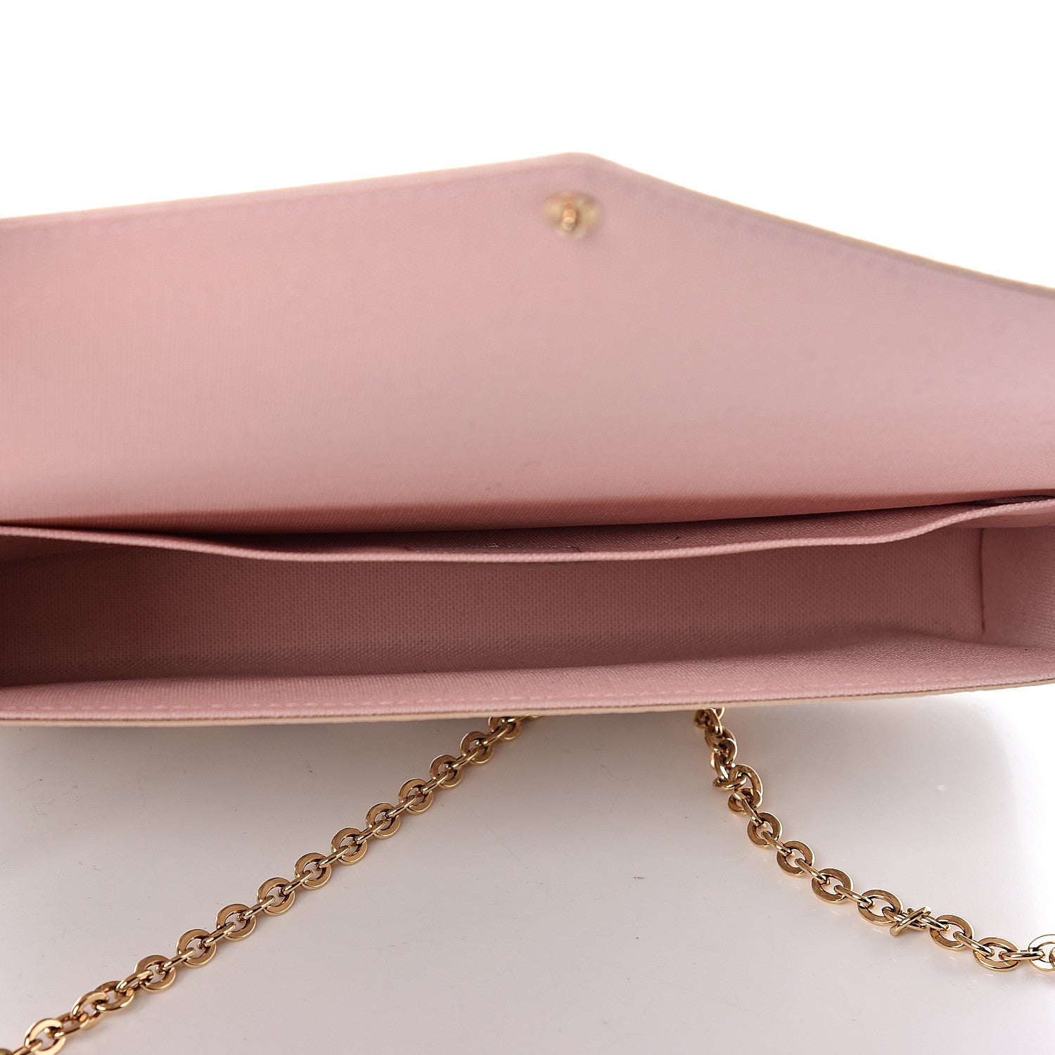 Louis Vuitton Damier Azur Pochette Felicie Chain Wallet Rose Ballerine 6 of 12