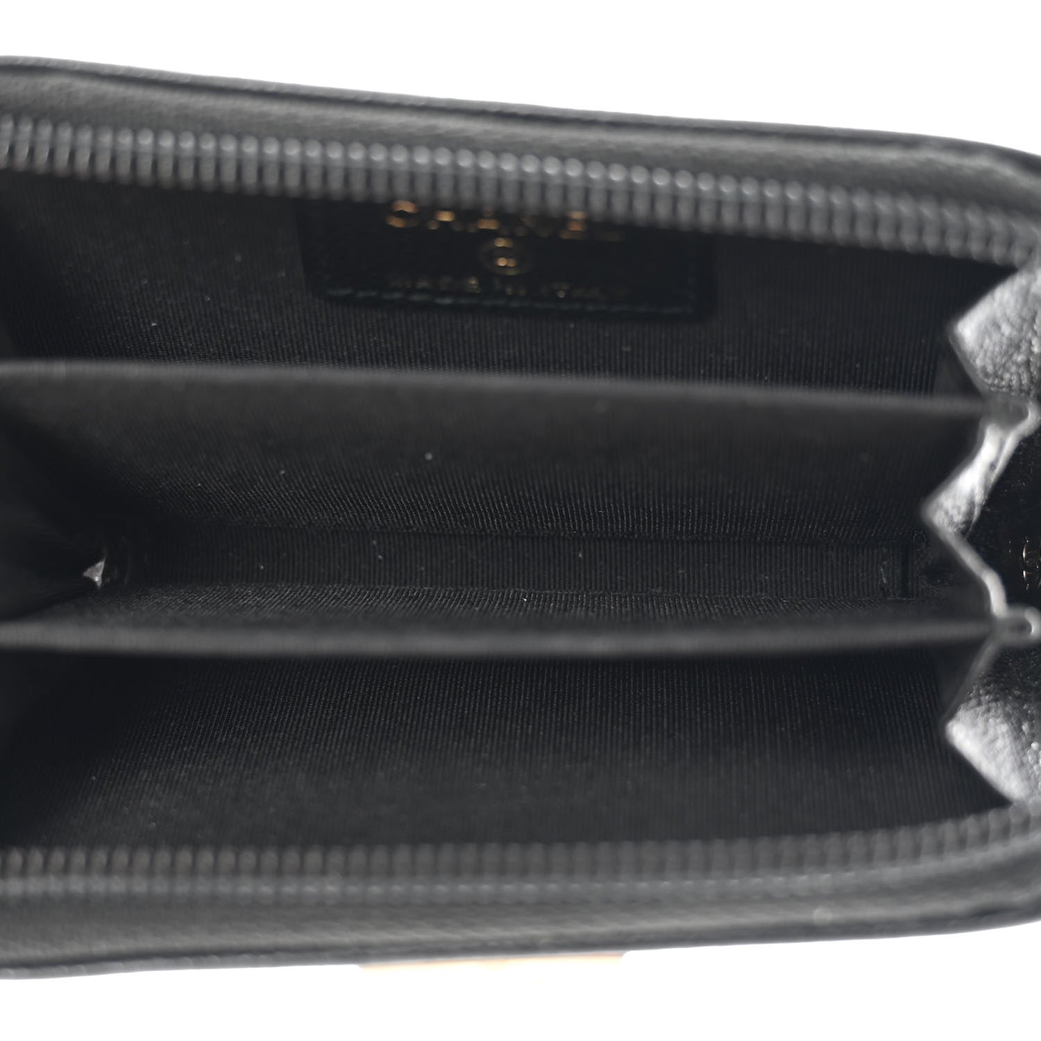 Chanel Caviar Quilted Boy Zip Around Coin Purse Wallet Black 5 of 9