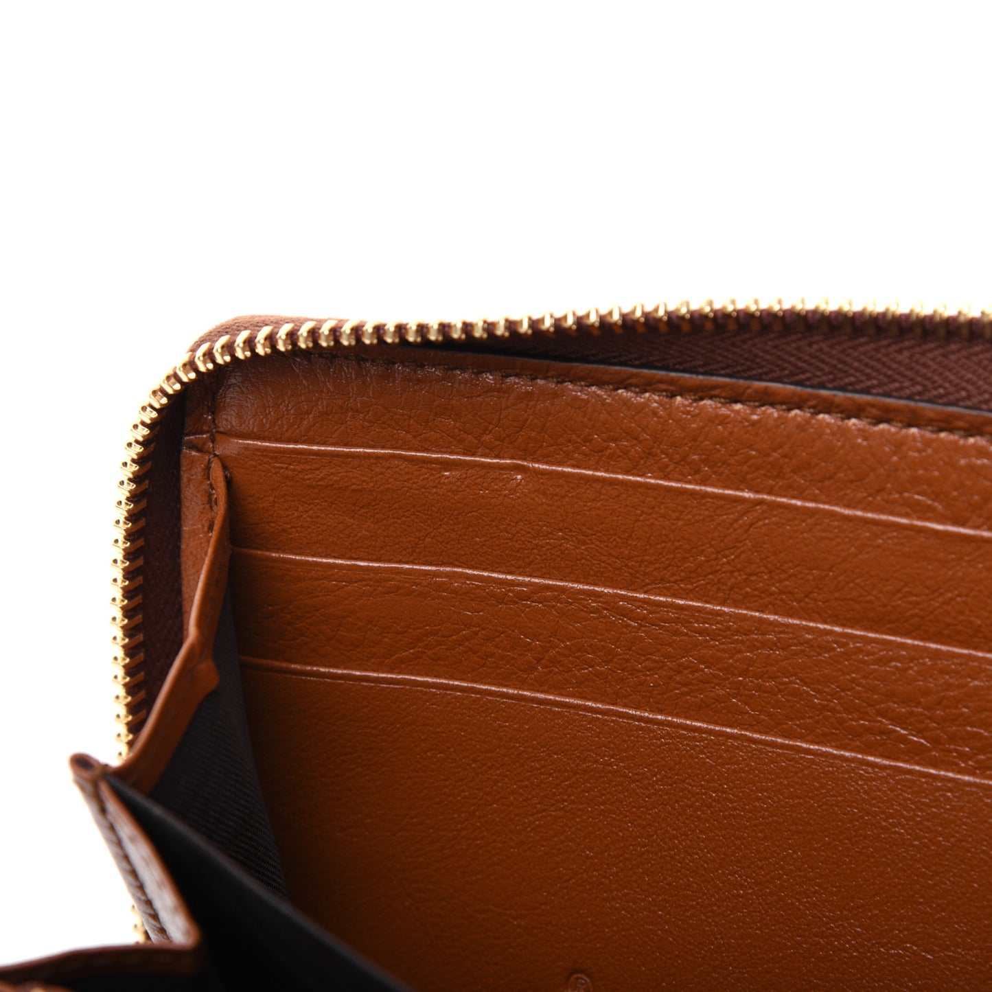 Vintage Canvas Calfskin Rajah Zip Around Wallet Sand Light Cuir