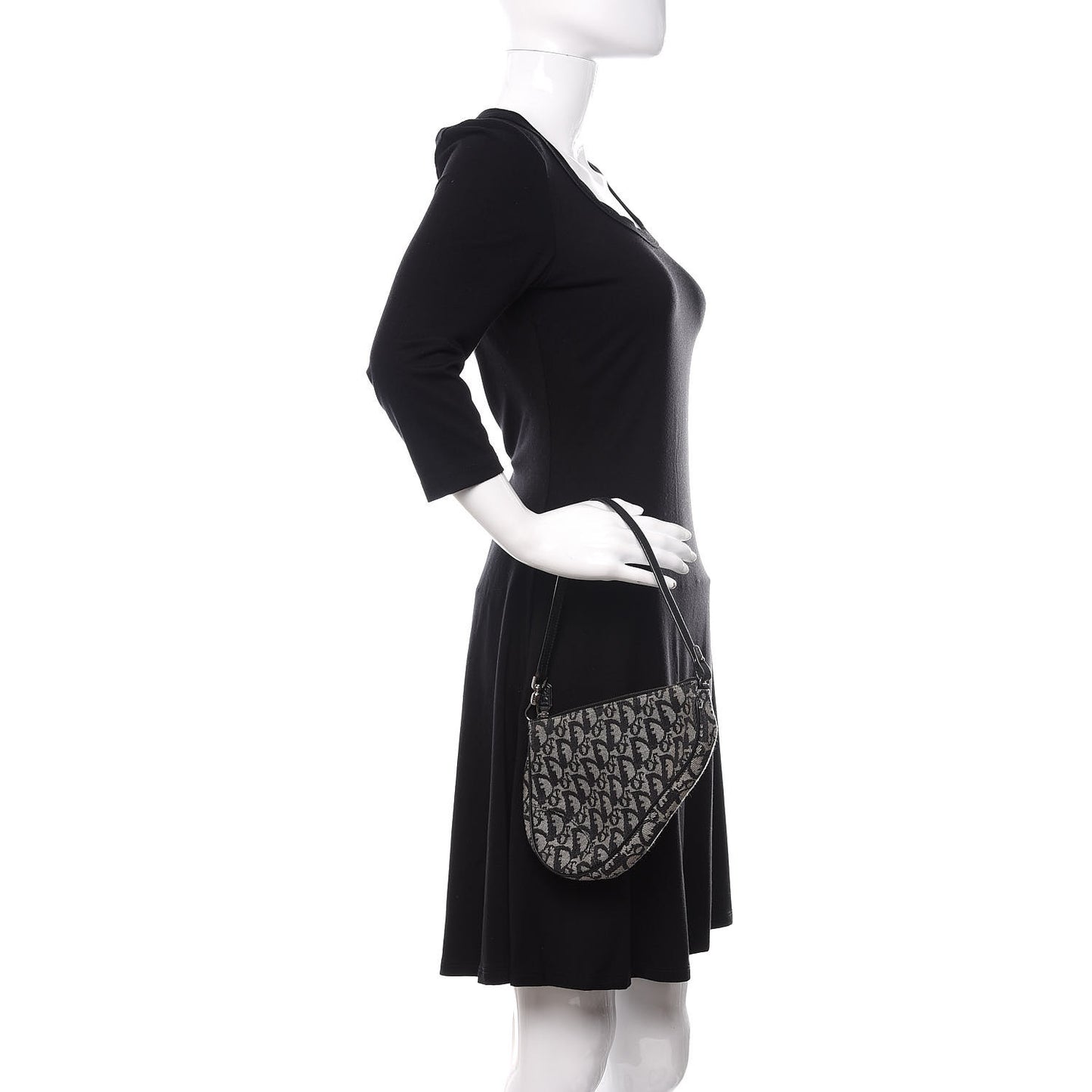 Monogram Mini Saddle Pochette Black