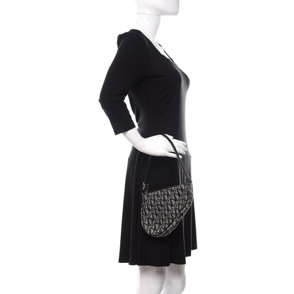 Christian Dior Monogram Mini Saddle Pochette Black 2 of 10
