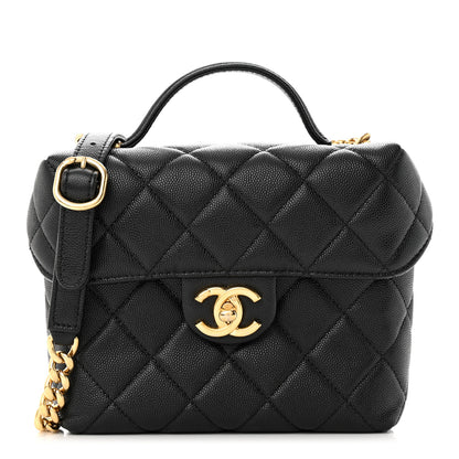 Chanel Caviar Quilted Handy Box Vanity Case Black 1 of 11