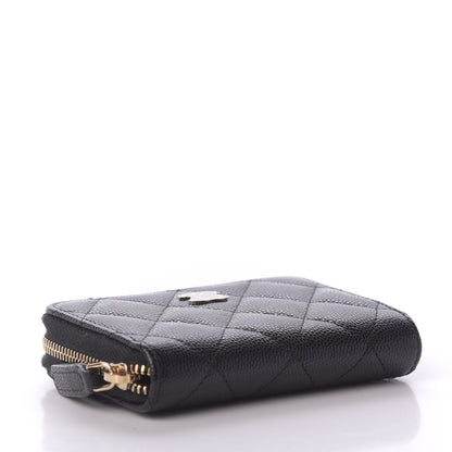 Chanel Caviar Quilted Zip Coin Purse Black 4 of 10