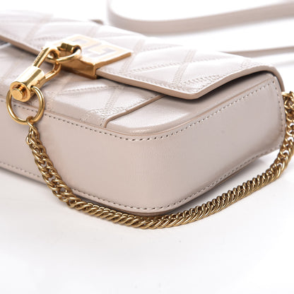 Givenchy Goatskin Quilted GV3 Mini Pocket Convertible Bag Natural 6 of 10