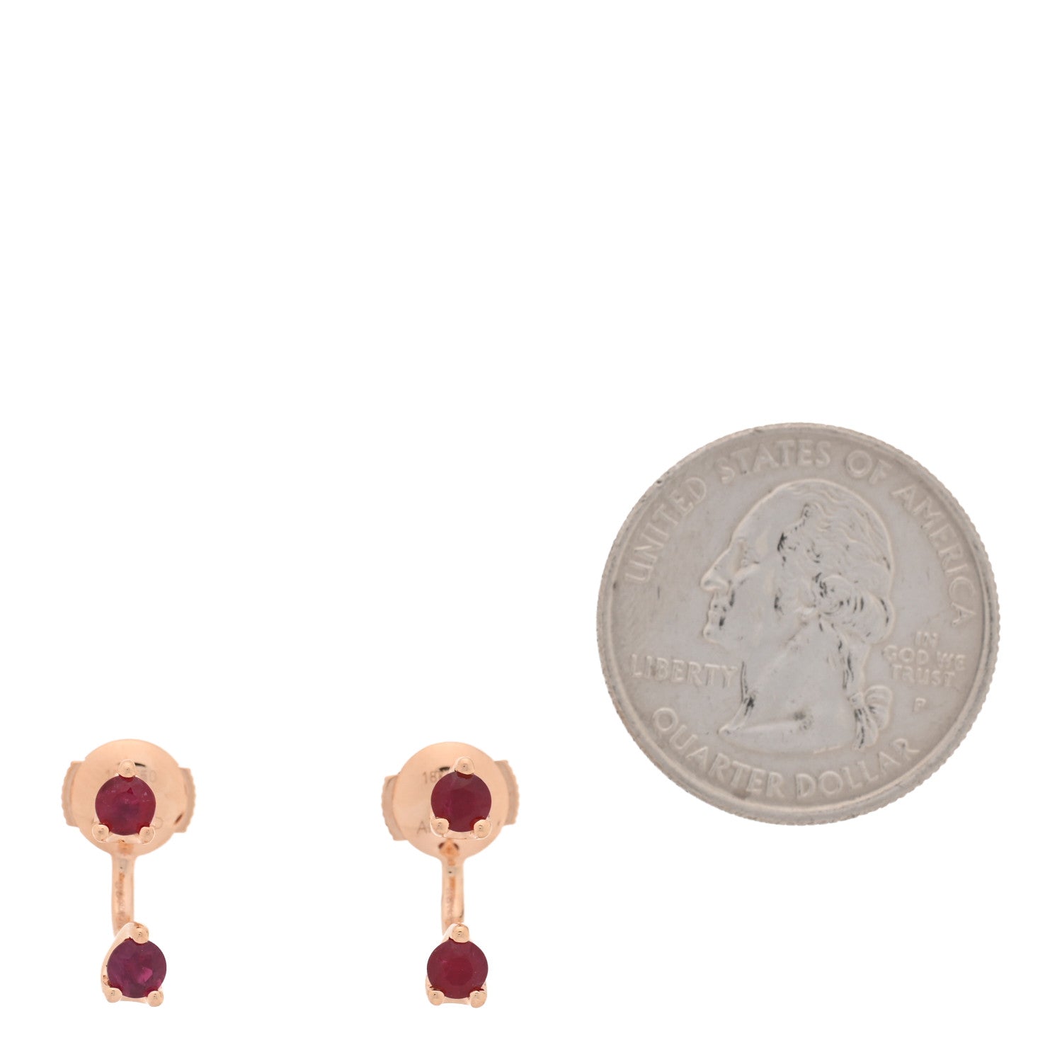 Anita Ko 18K Rose Gold Ruby Orbit Earrings 2 of 5