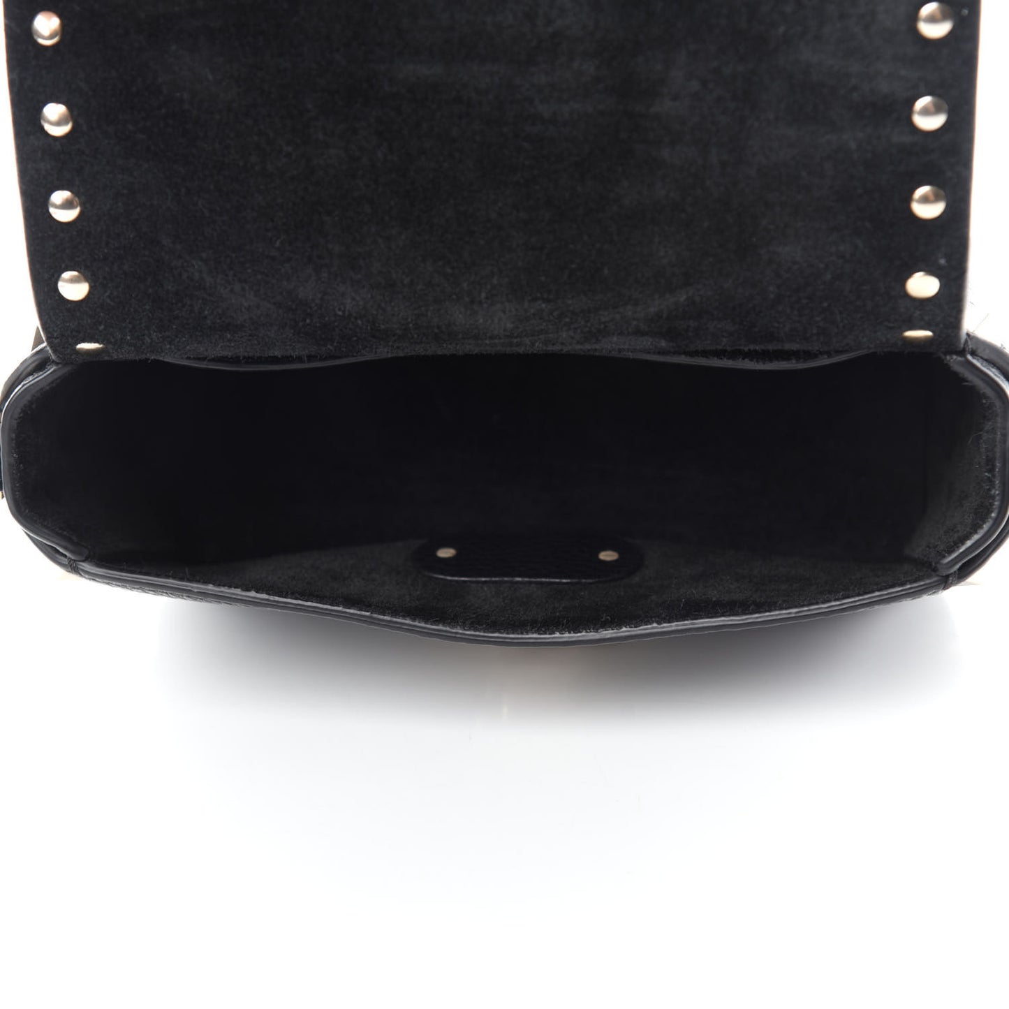 Pebbled Calfskin Mini Rockstud Crossbody Bag Black
