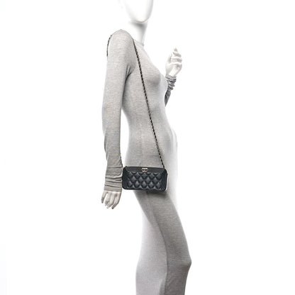 Chanel Lambskin Quilted Small Boy Clutch With Chain Black 3 of 10