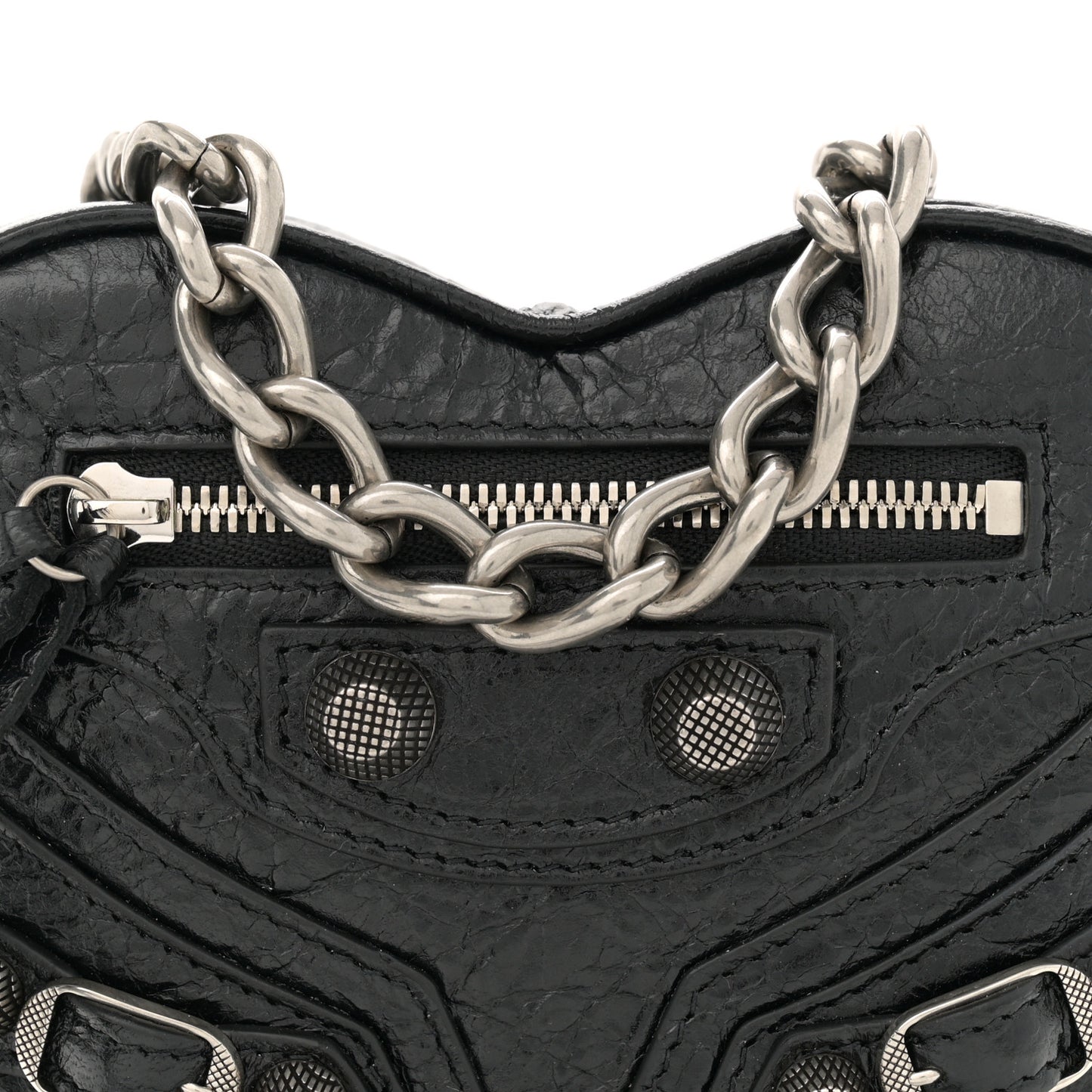 Agneau Arena Mini Le Cagole Heart Bag Black