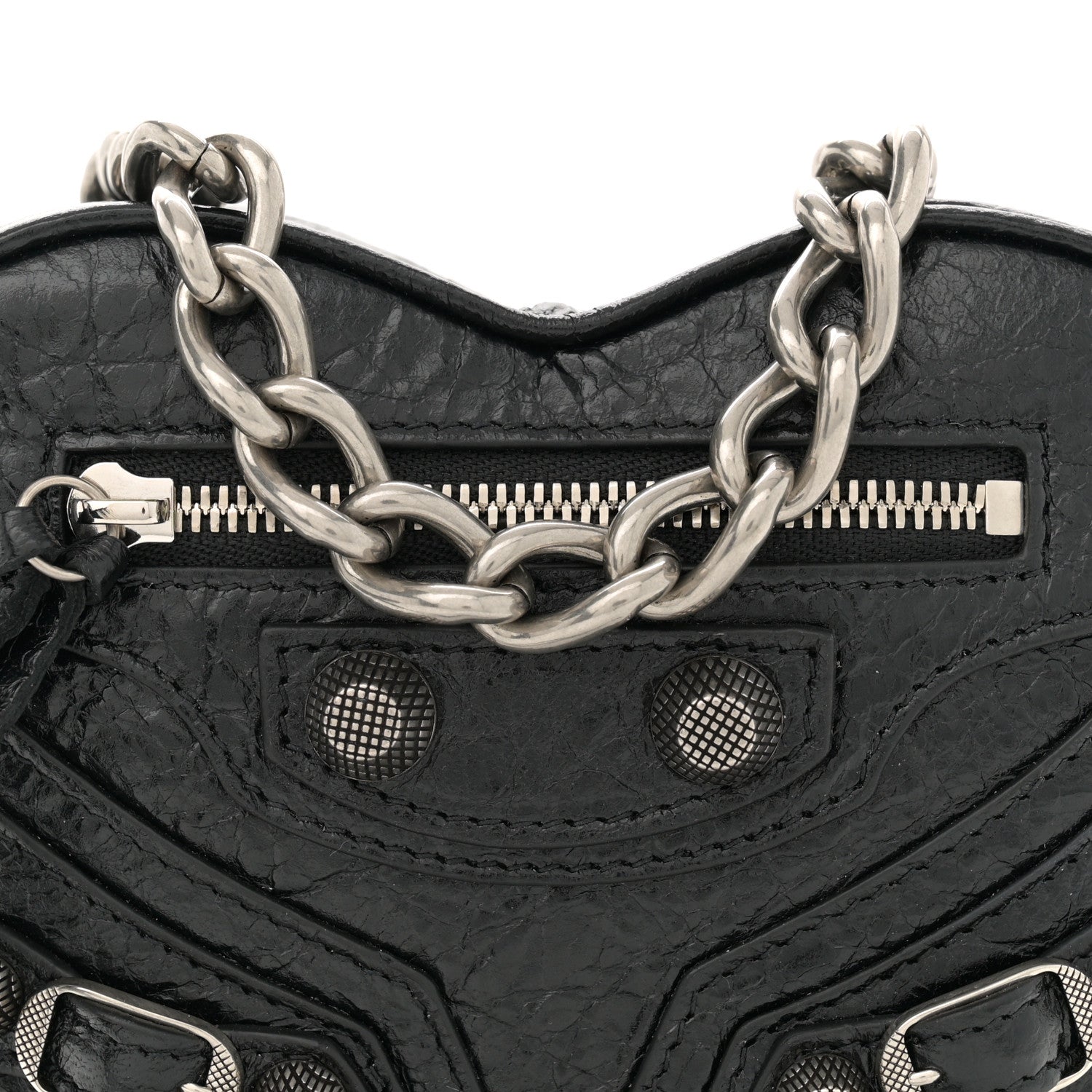 Balenciaga Agneau Arena Mini Le Cagole Heart Bag Black 8 of 10
