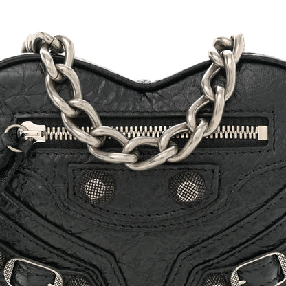 Balenciaga Agneau Arena Mini Le Cagole Heart Bag Black 8 of 10