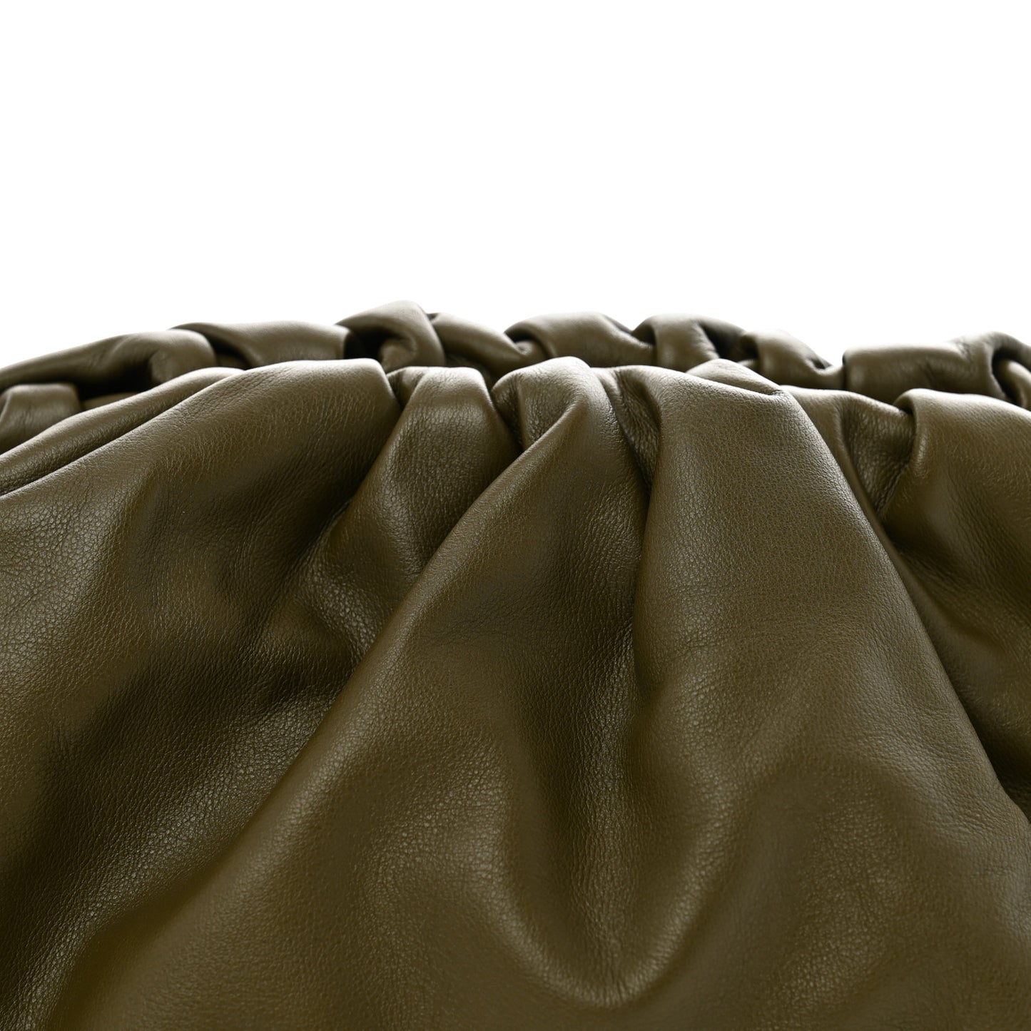 Smooth Butter Calf The Pouch Oversized Clutch Kaki Fondent