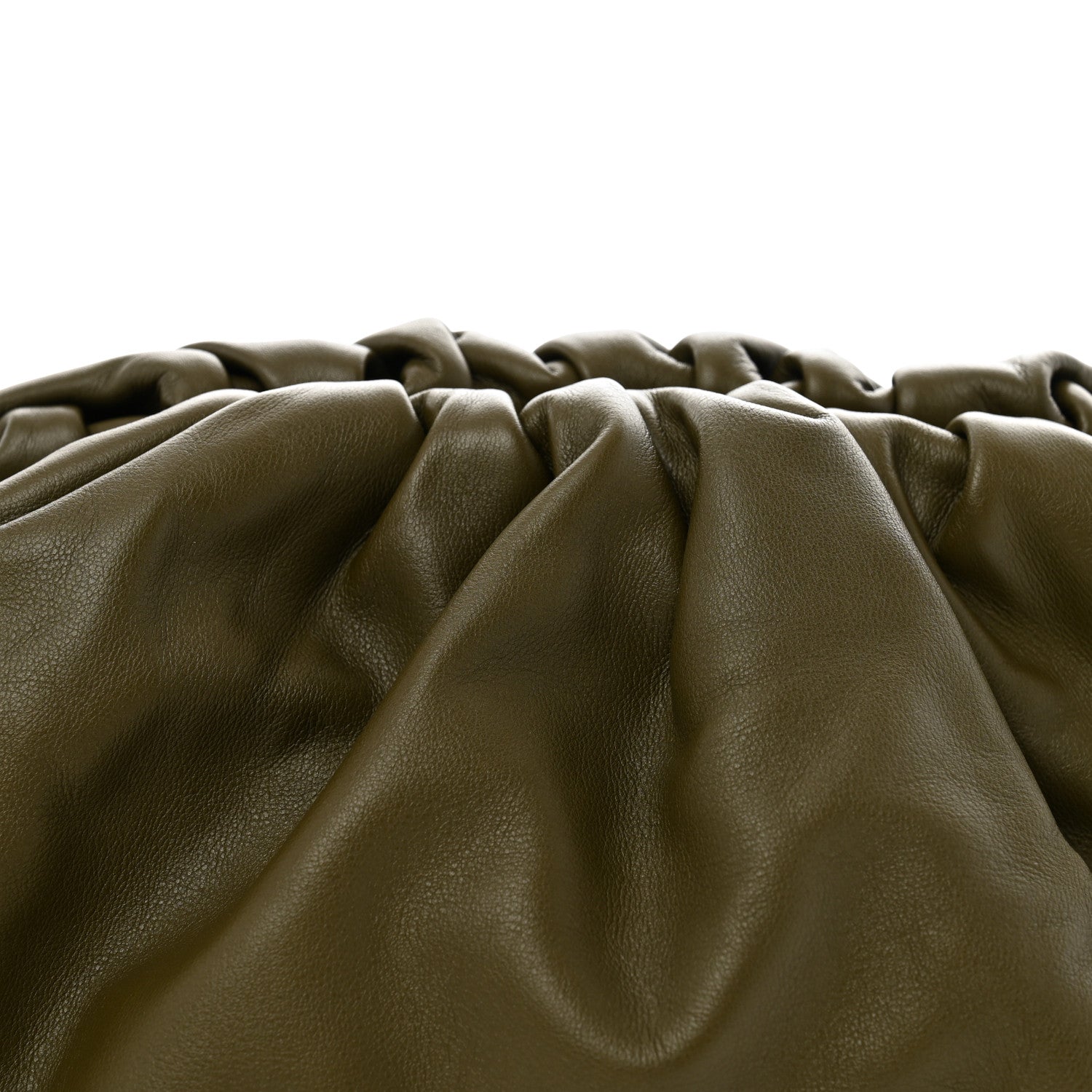 Bottega Veneta Smooth Butter Calf The Pouch Oversized Clutch Kaki Fondent 8 of 10