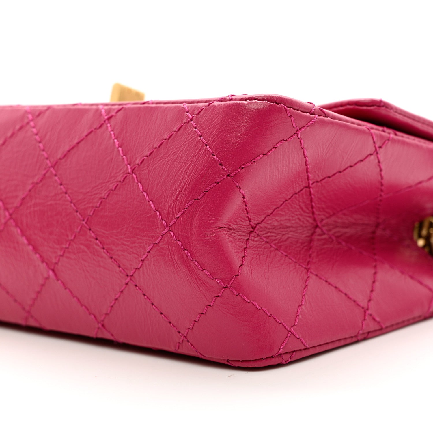 Chanel Aged Calfskin Quilted 2.55 Reissue Mini Flap Fuchsia 9 of 9