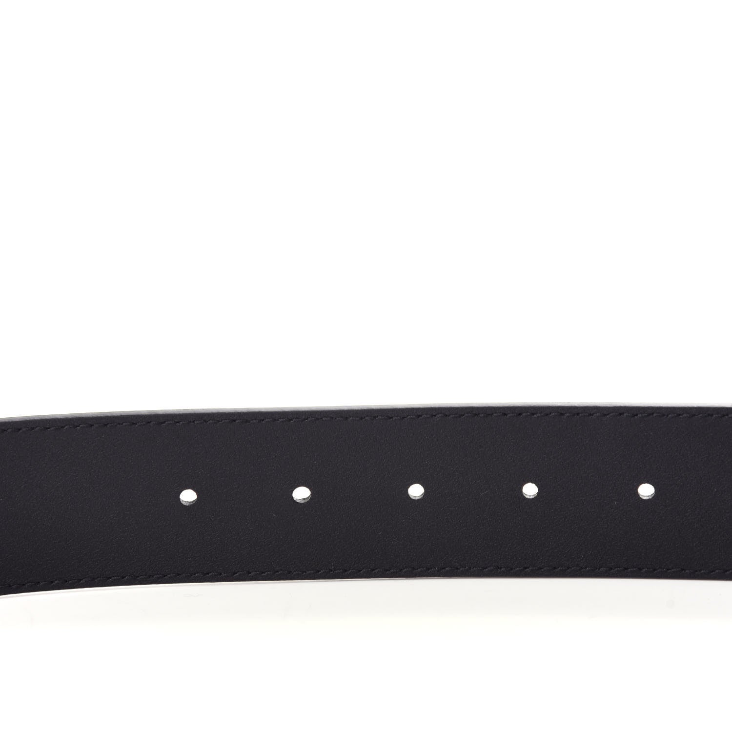 Gucci Textured Dollar Calfskin Nickel Double G 40mm Belt 90 36 Black 4 of 6