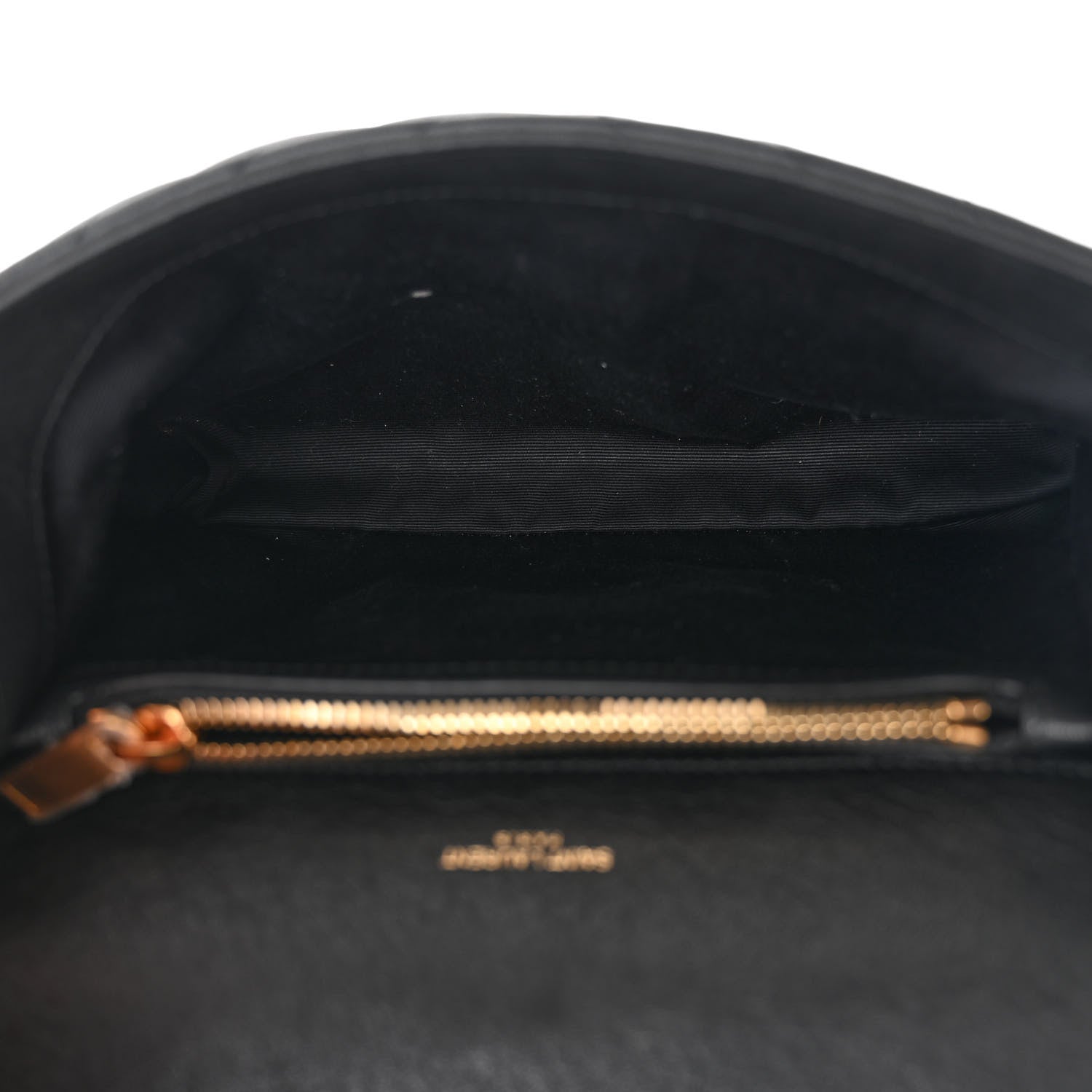 Saint Laurent Sheepskin Matelasse Chevron Monogram Medium College Bag Black 5 of 11