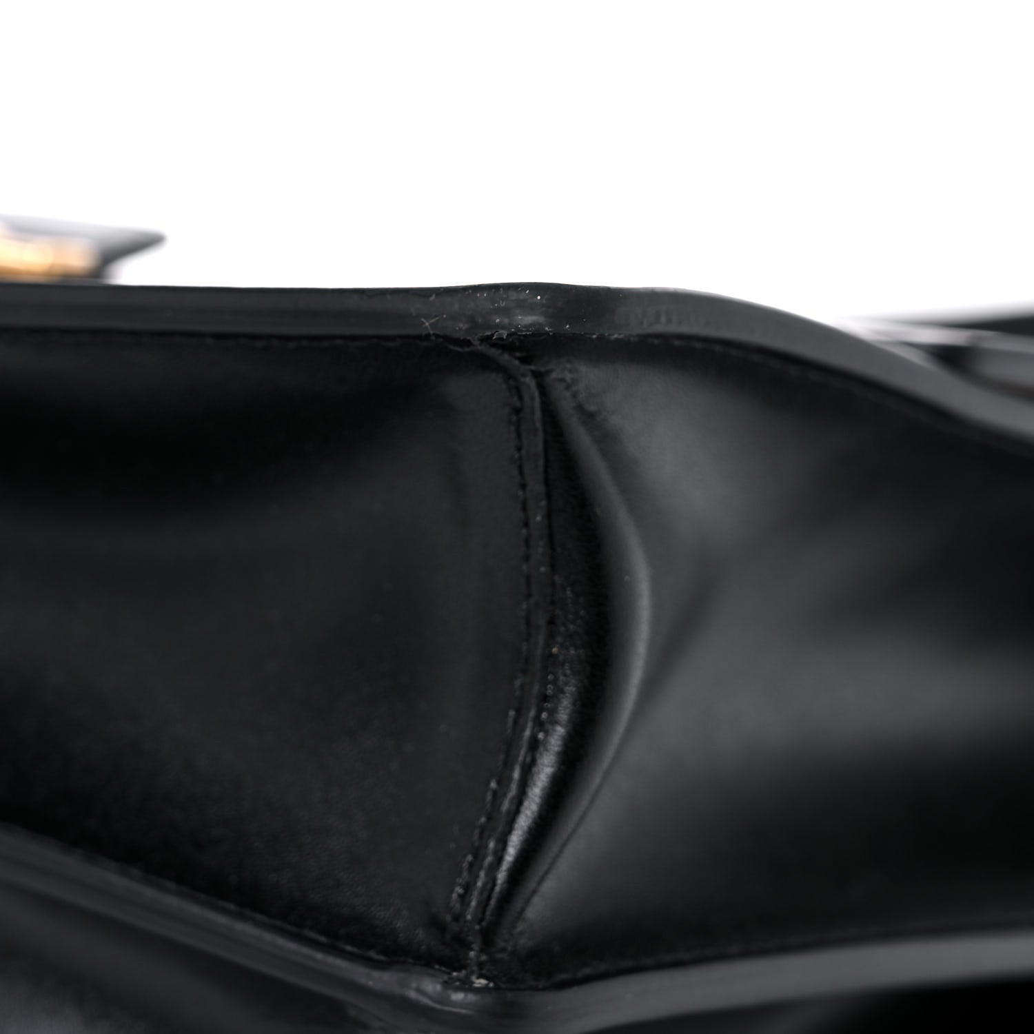 Fendi Vitello Liberty Bi-Color FF 1974 Embossed Chain Strap Kan U Shoulder Bag Black Maya 10 of 11