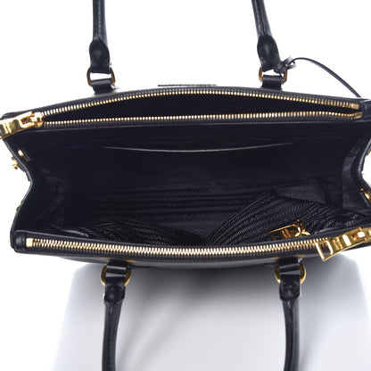 Prada Saffiano Small Galleria Double Zip Tote Black 5 of 9