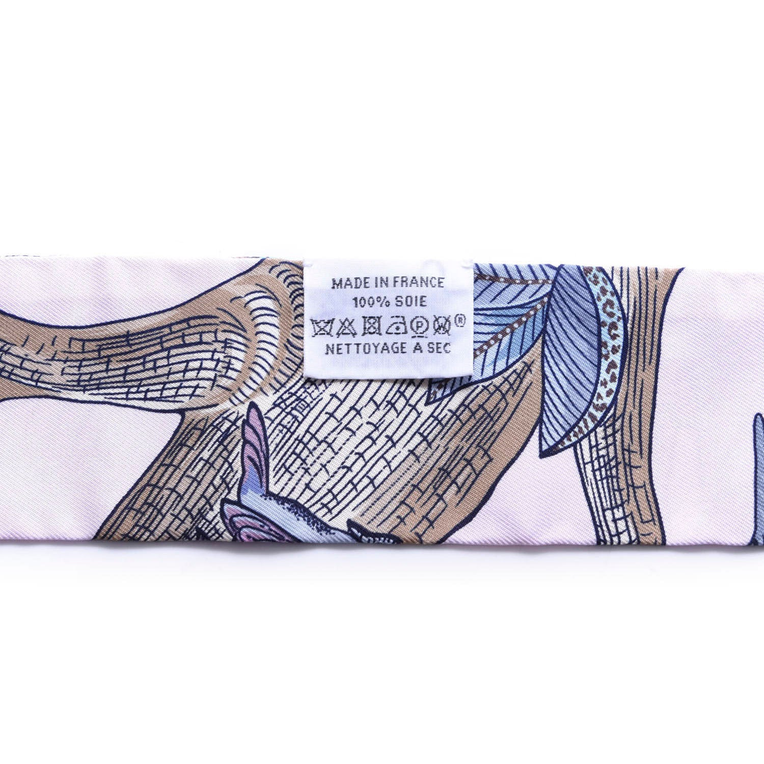 Hermes Silk Tree Of Song Twilly Rose Pale Turquoise 3 of 3