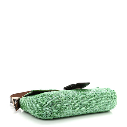 Fendi Beaded Baguette Green 4 of 20