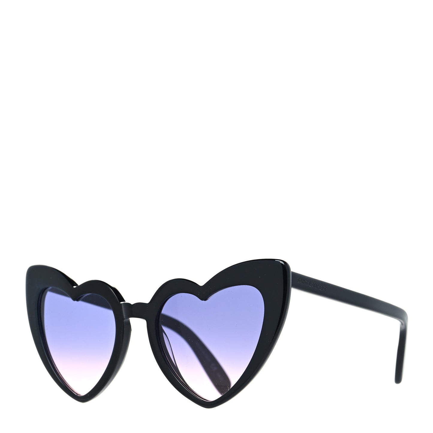 Acetate Heart Frame Sunglasses Black