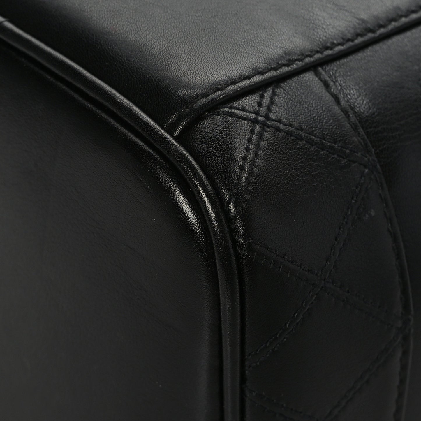 Lambskin Vanity Cosmetic Case Black