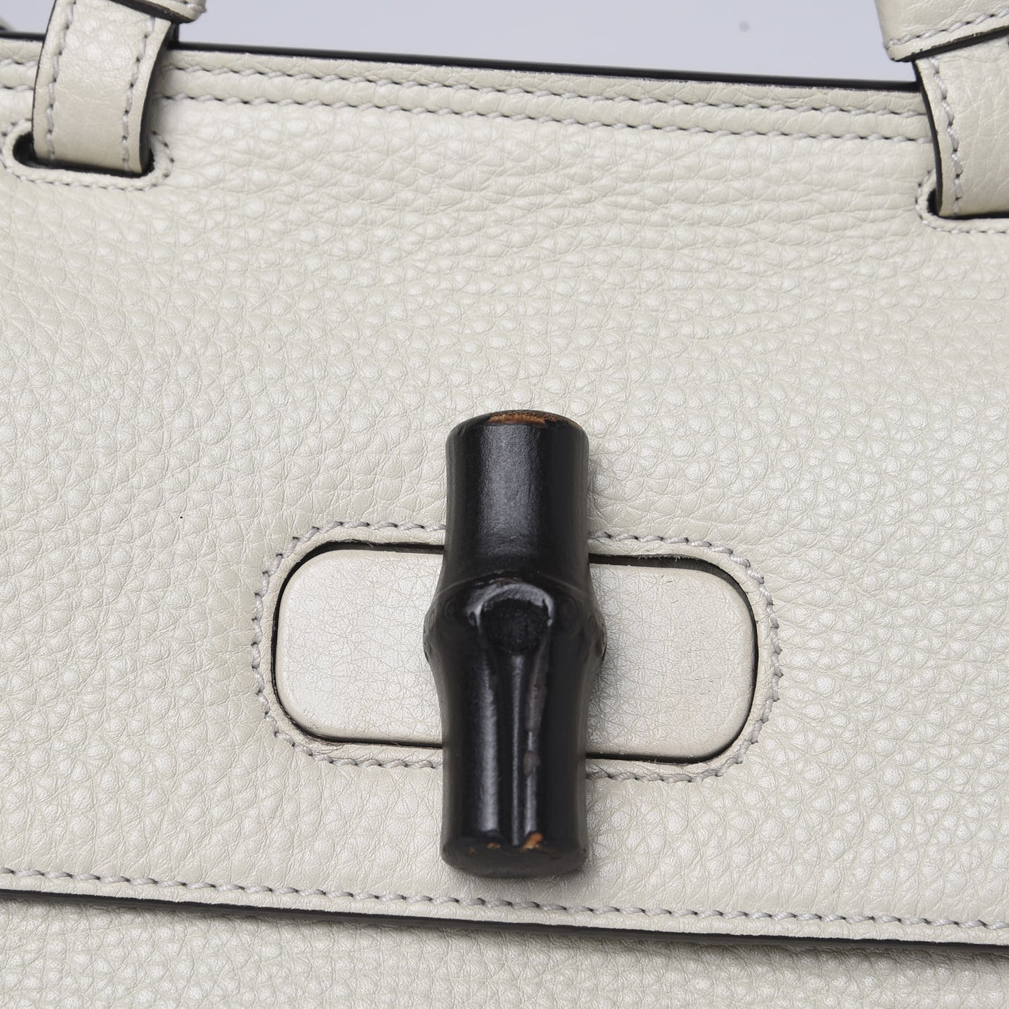 Cellarius Calfskin Small Bamboo Daily Top Handle Bag Mystic White