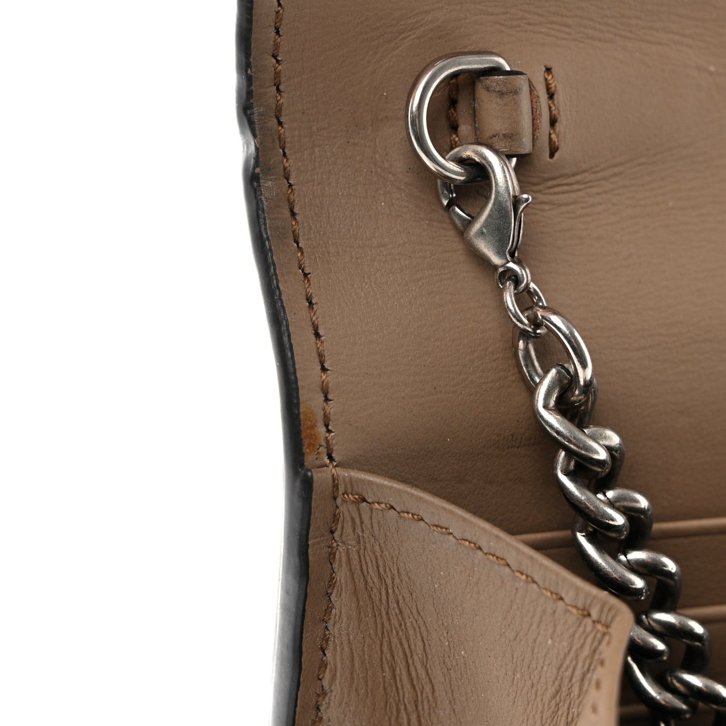 GG Supreme Monogram Mini Dionysus Chain Wallet Beige Taupe