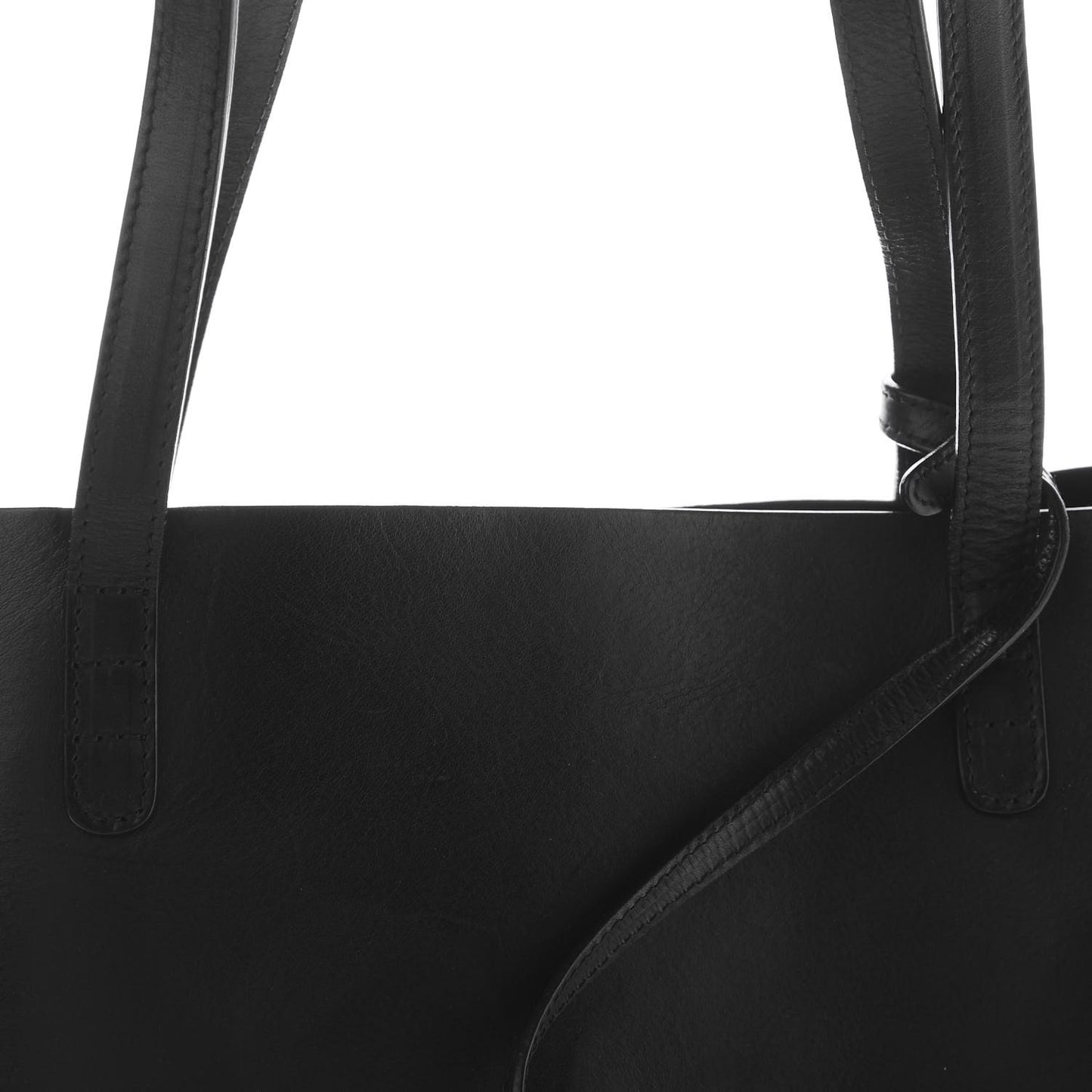 Calfskin Shopping Tote Black Blu
