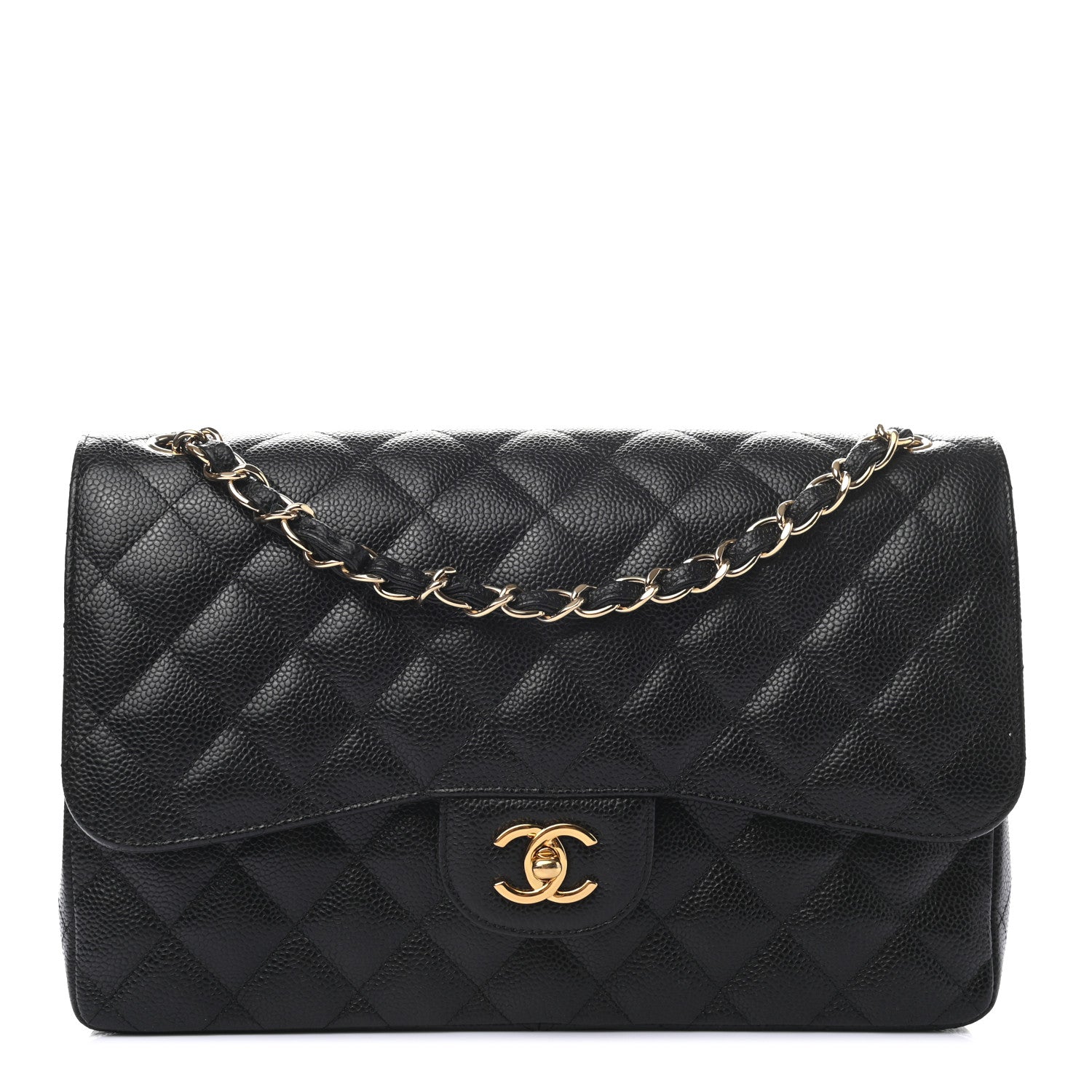 Chanel Caviar Quilted Jumbo Double Flap Black 1 of 9