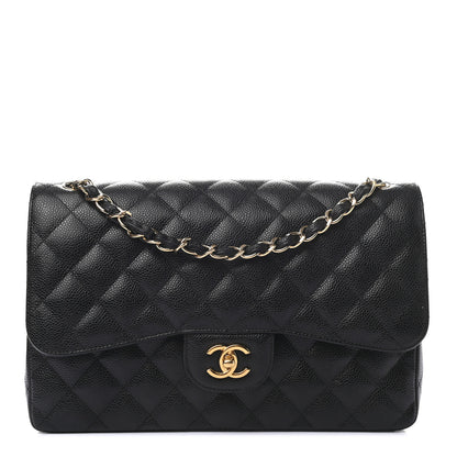 Chanel Caviar Quilted Jumbo Double Flap Black 1 of 9