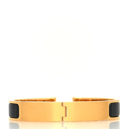 Hermes Matte Enamel Narrow Clic Clac HH Bracelet T5 Black 3 of 5