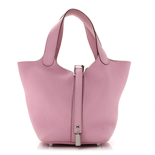 Taurillon Clemence Picotin Lock 18 PM Mauve Sylvestre