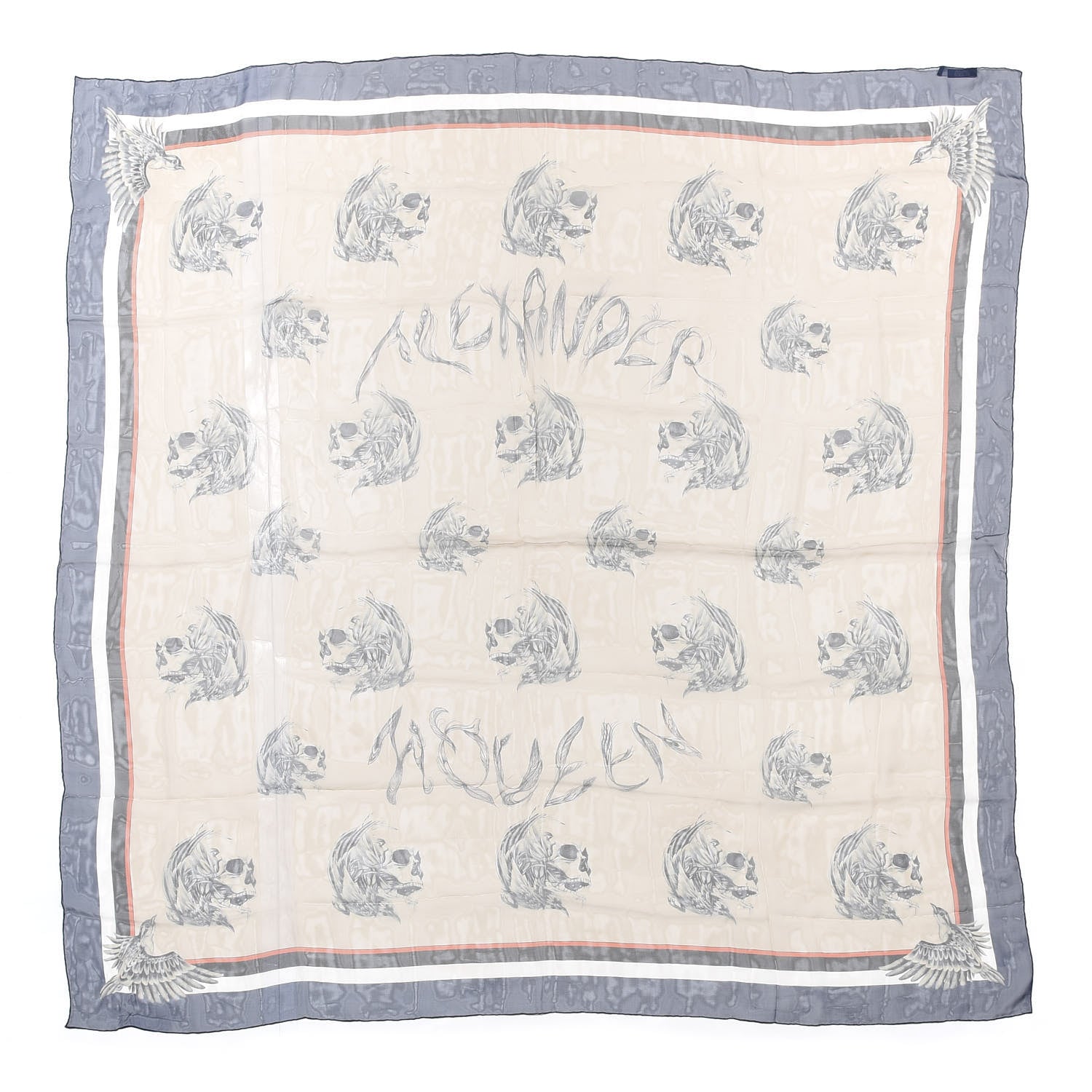 Alexander McQueen Silk Chiffon Skull Print Scarf Multicolor 1 of 6