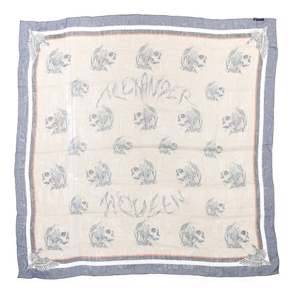 Alexander McQueen Silk Chiffon Skull Print Scarf Multicolor 1 of 6