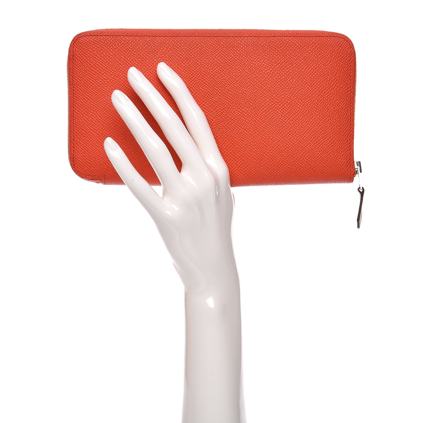 Epsom Barenia Silk'In Wallet Orange Poppy Fauve Rose Candy