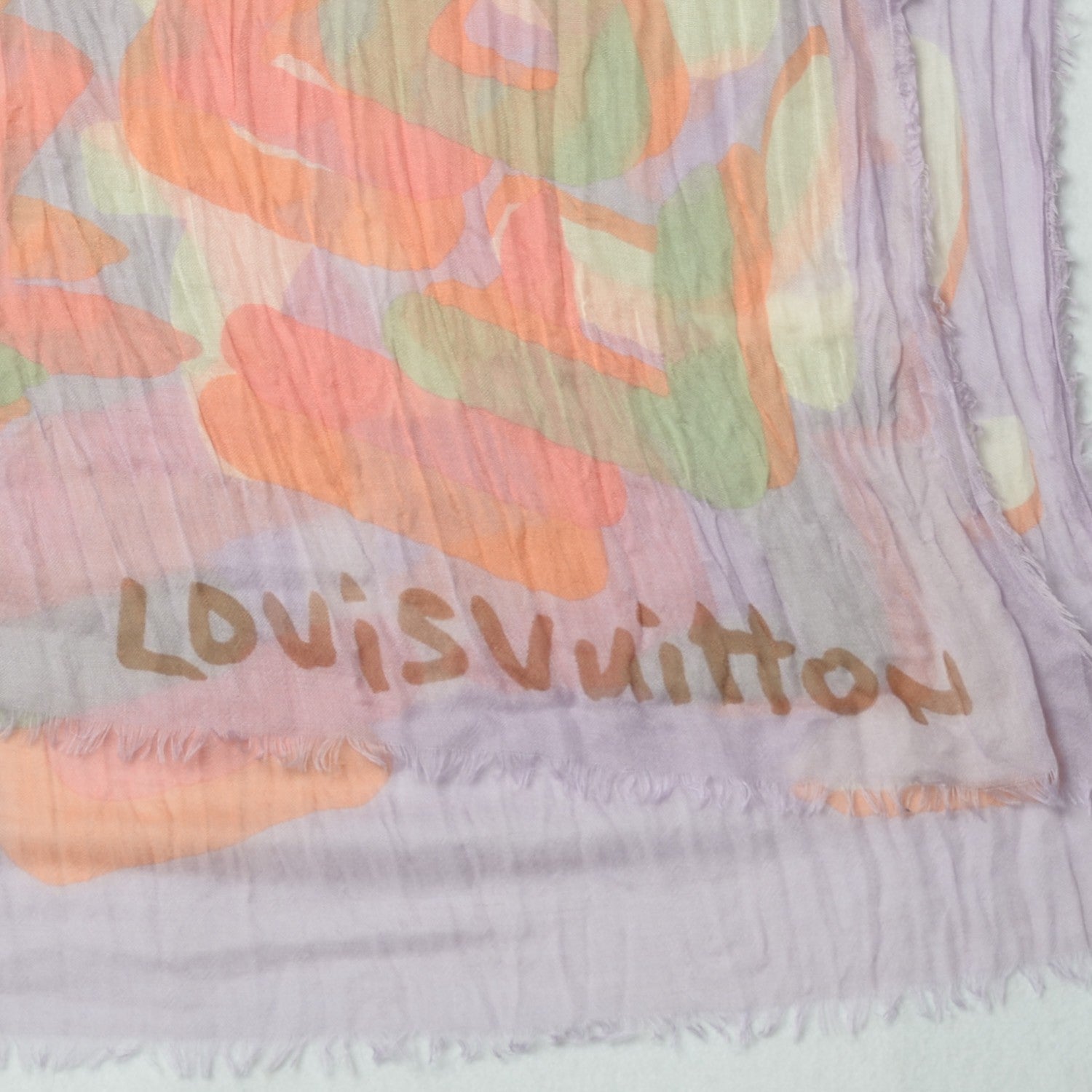 Louis Vuitton Cashmere Silk Graffiti Stole 4 of 6