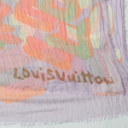 Louis Vuitton Cashmere Silk Graffiti Stole 4 of 6