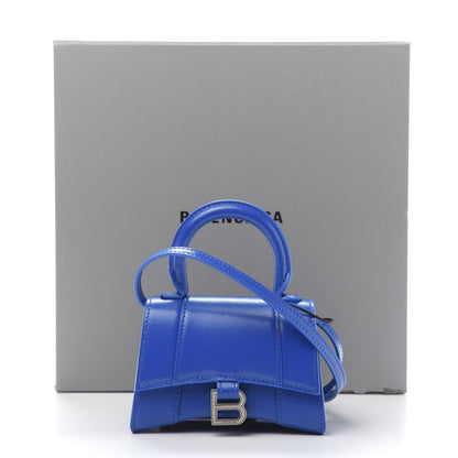 Balenciaga Shiny Box Calfskin Hourglass Top Handle Bag Mini Bleu 10 of 10