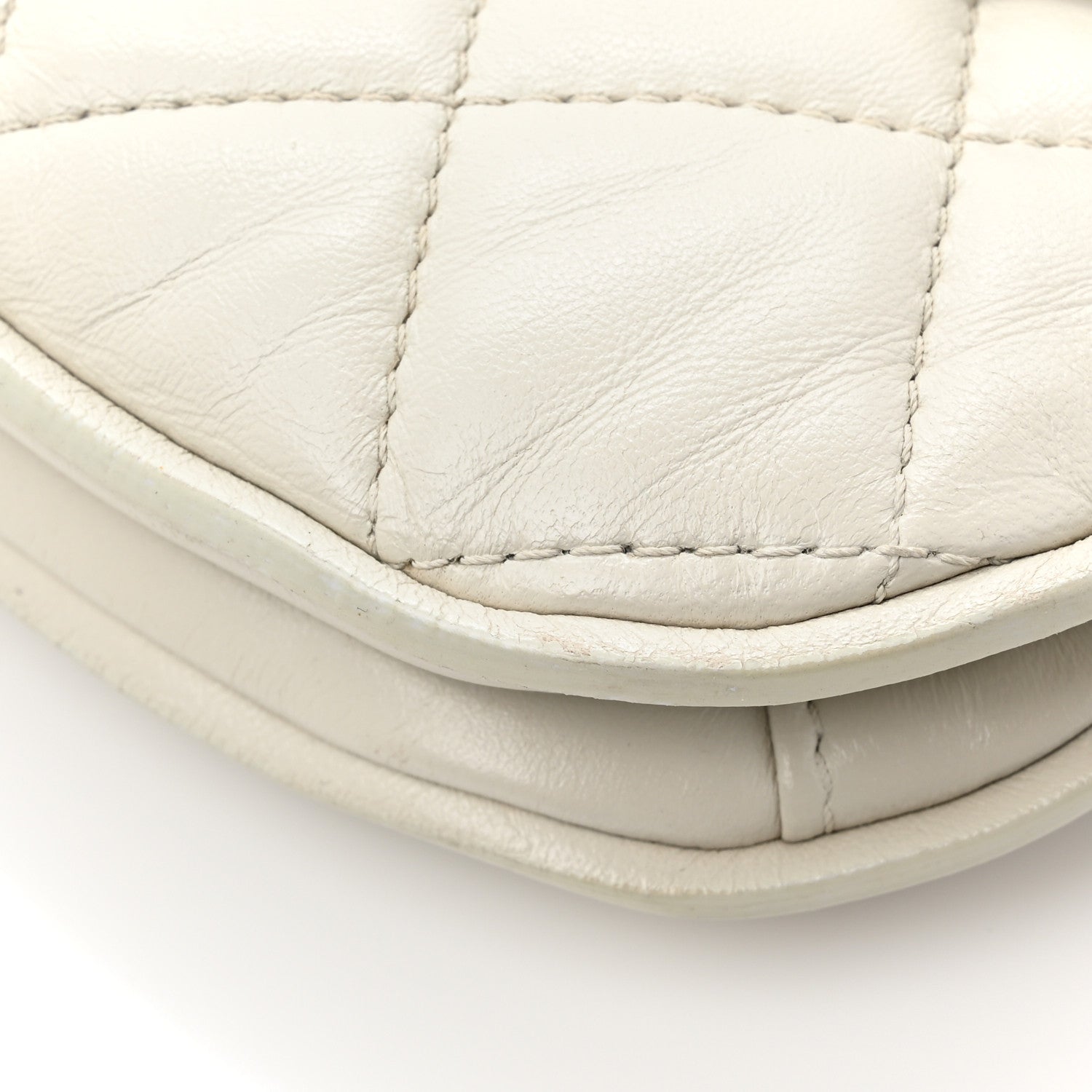 Chanel Lambskin Quilted 2 Pocket Messenger Flap White 18 of 20