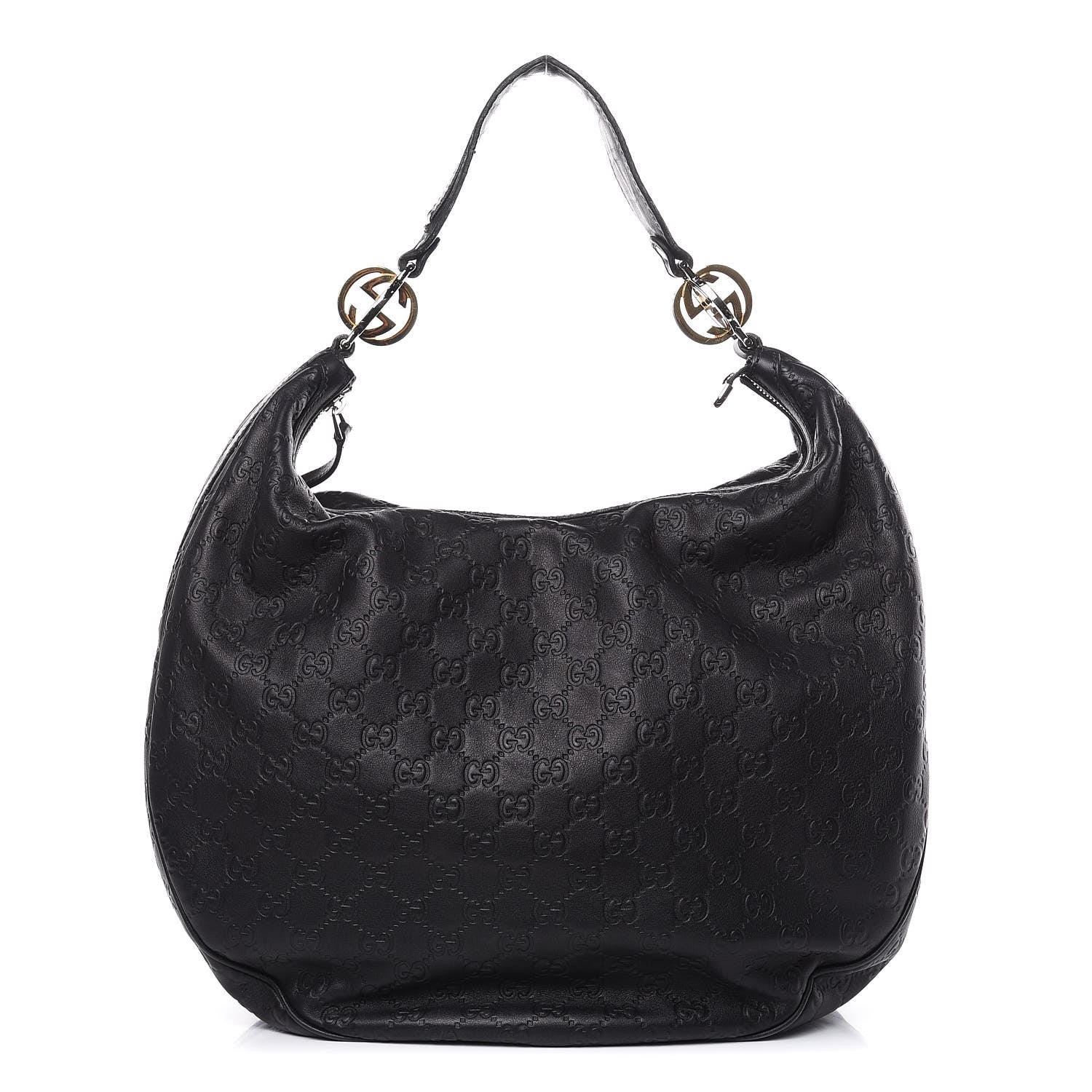 Gucci Guccissima Large GG Twins Hobo Black 1 of 13