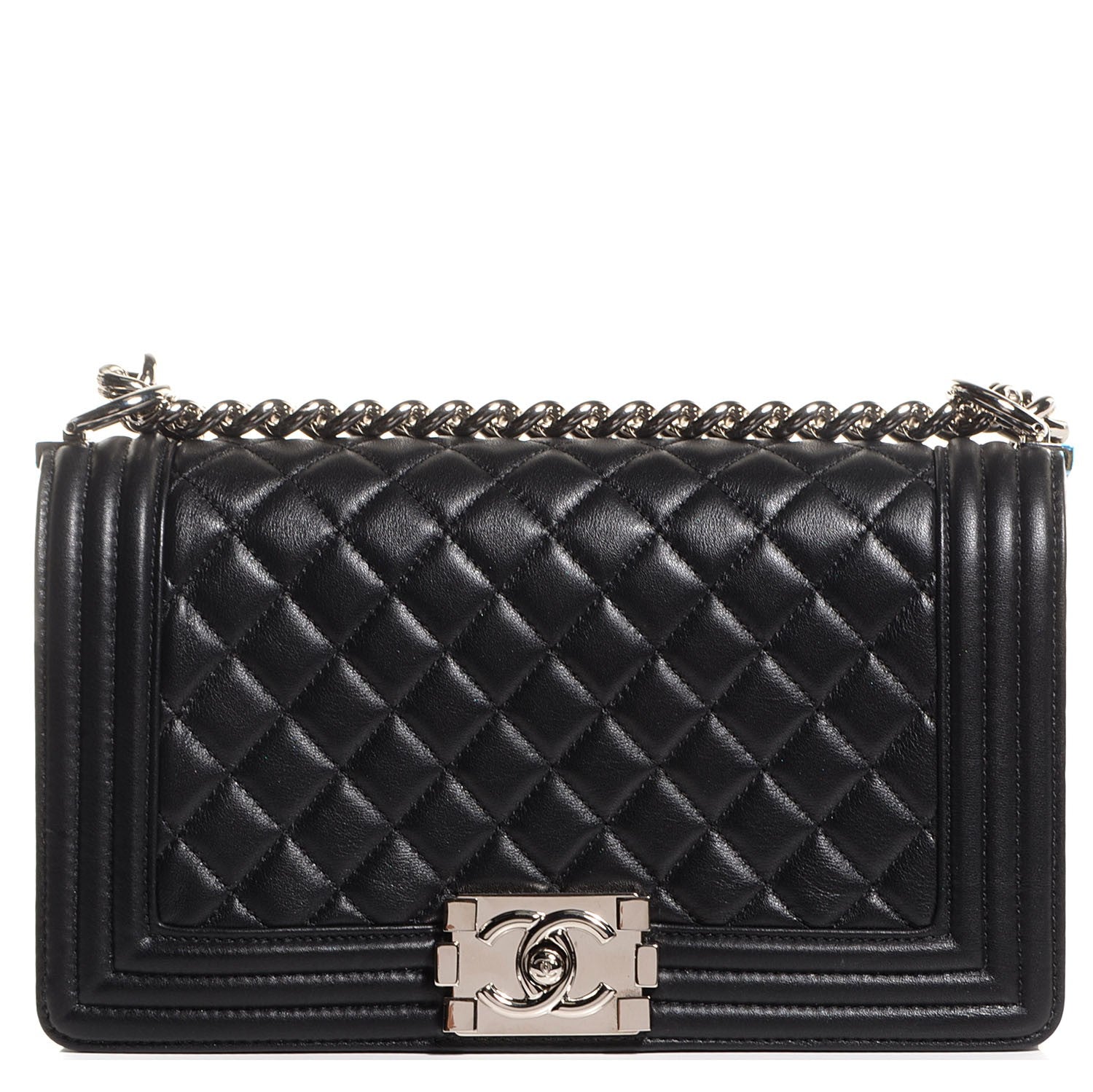 Chanel Calfskin Quilted Medium Boy Flap Black 1 of 9