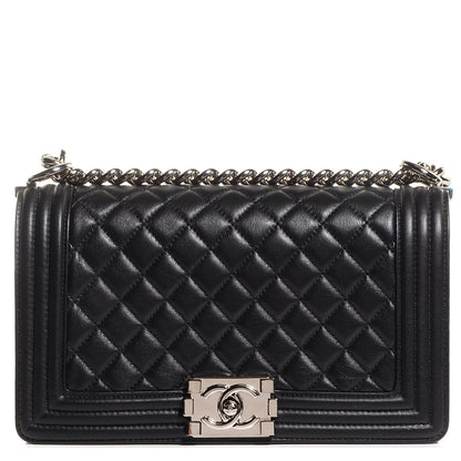 Chanel Calfskin Quilted Medium Boy Flap Black 1 of 9