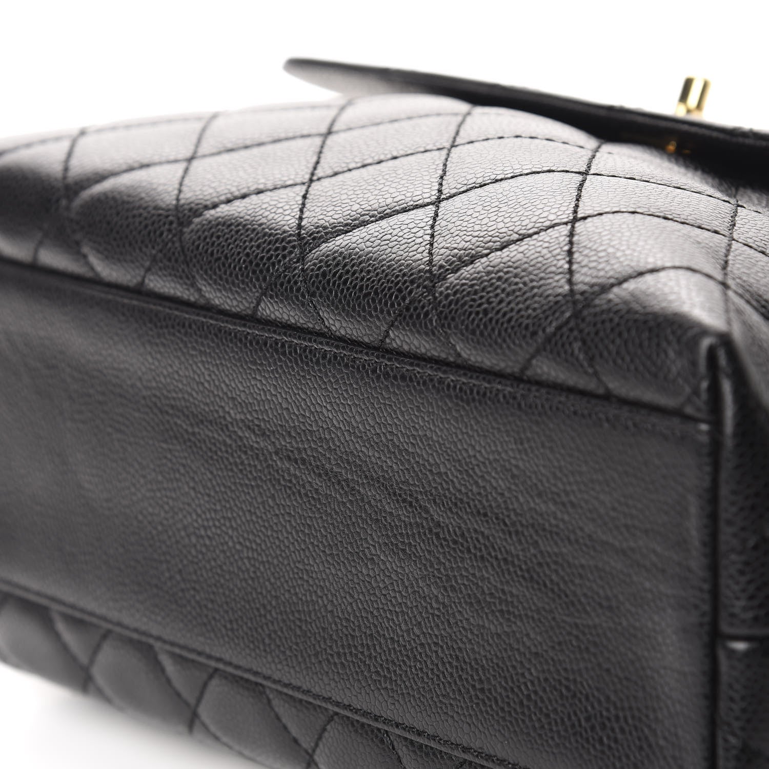 Chanel Caviar Quilted Jumbo Kelly Flap Black 10 of 13