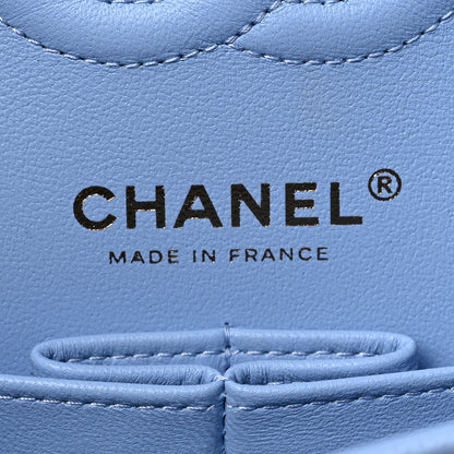Chanel Caviar Quilted Small Double Flap Light Blue 6 of 9