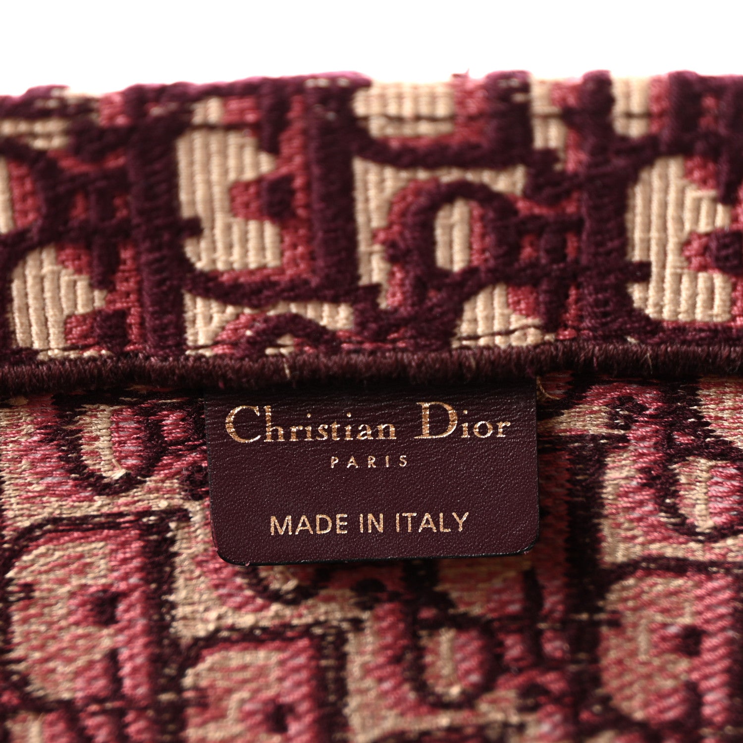 Christian Dior Oblique Medium Book Tote Burgundy Multicolor 6 of 15